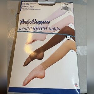 Body Wrappers Total STRETCH Tights - Tan C80, 93462, S/M 4-7